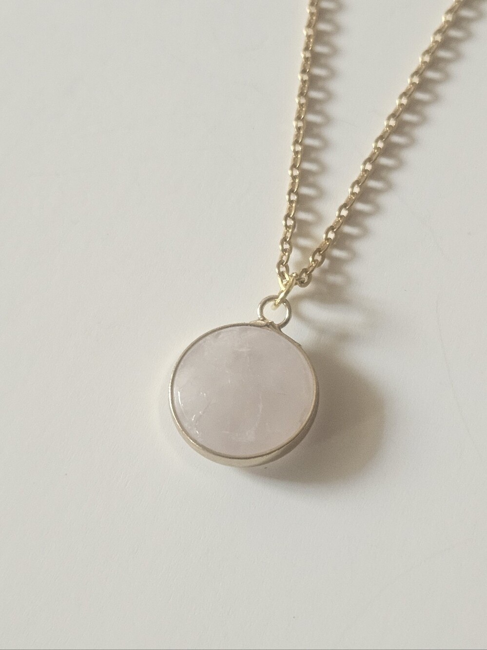 Rose Quartz Gold-plated Necklace